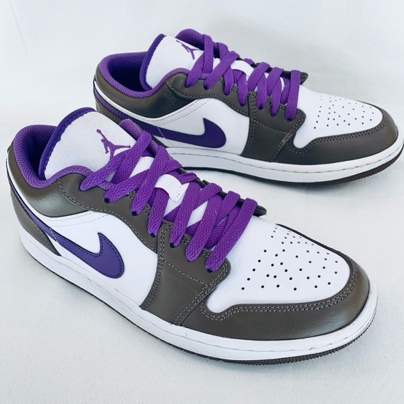 Jordan 1 Low ‘Purple Mocha Sneakers - Picture 7 of 11